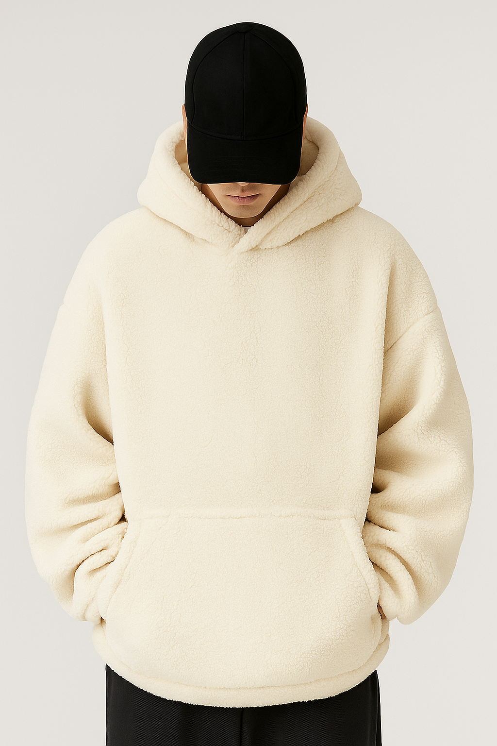 Sherpa White Furr oversized hoodie