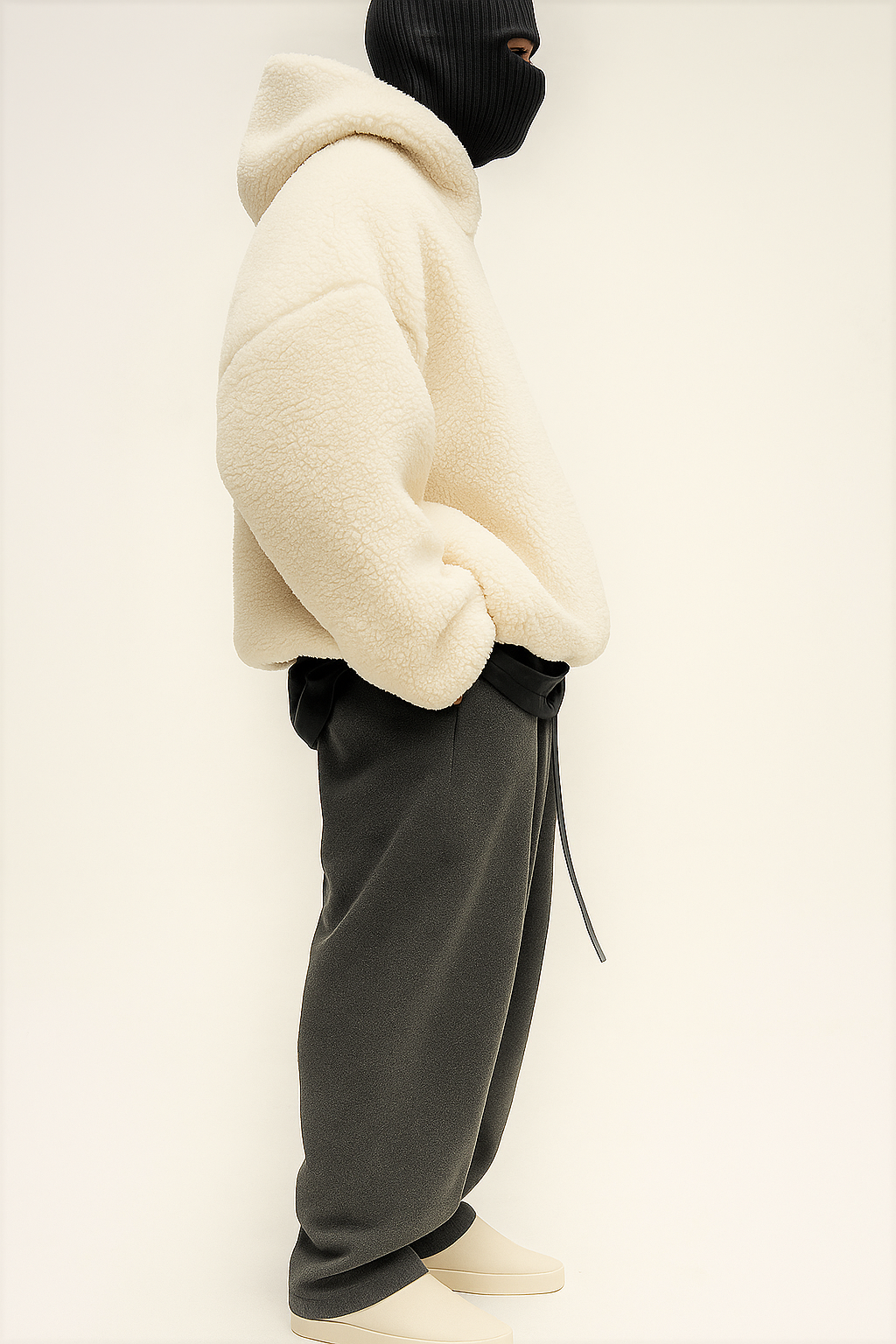 Sherpa White Furr oversized hoodie
