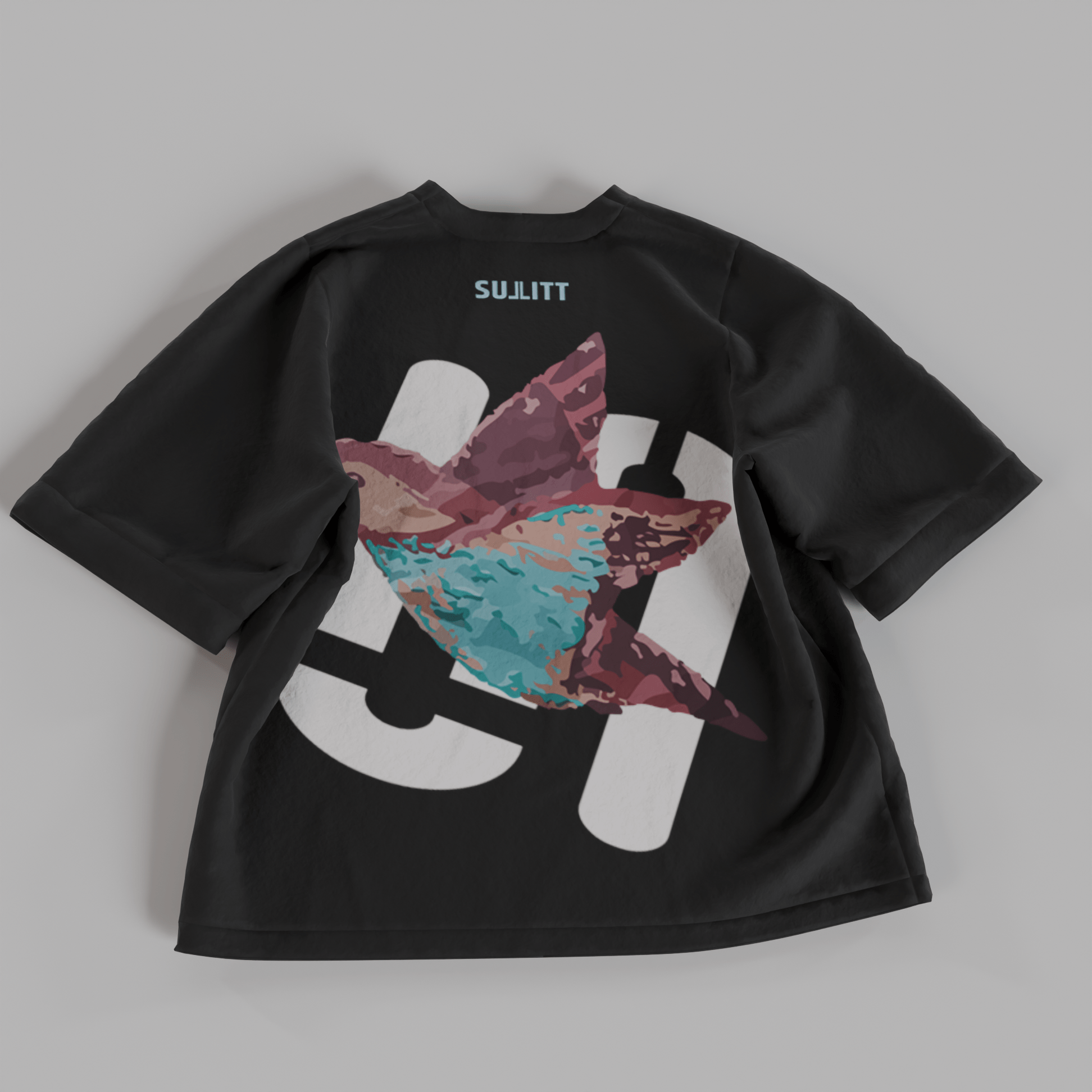 FEATHERED FRIEND BLACK OVERSIZED T - SHIRT - SULLITT