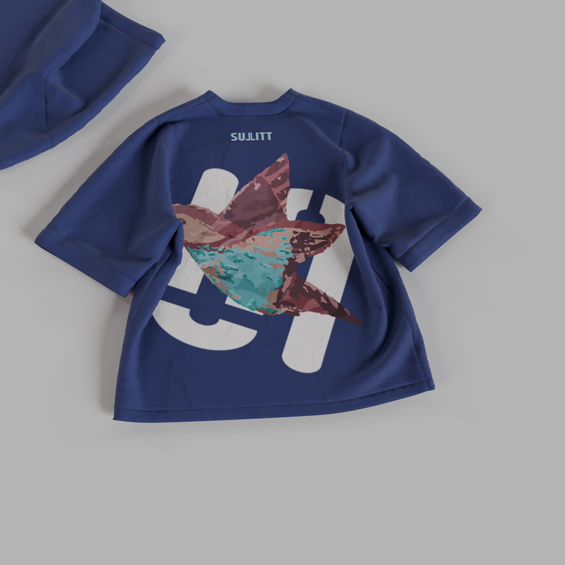 FEATHERED FRIEND BLUE OVERSIZED T - SHIRT - SULLITT