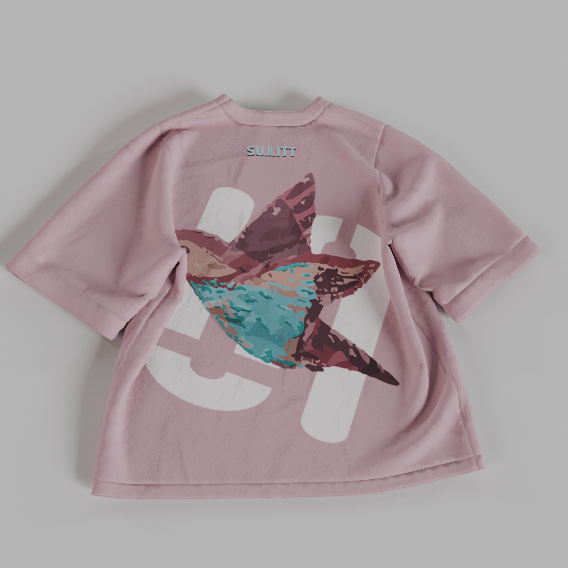 FEATHERED FRIEND OVERSIZED PINK T - SHIRT - SULLITT