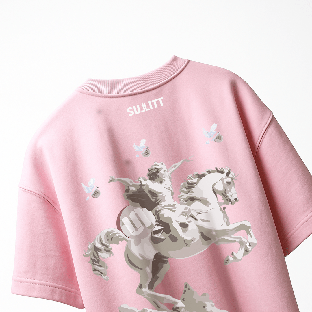 HORSE PINK OVERSIZED T - SHIRT - SULLITT
