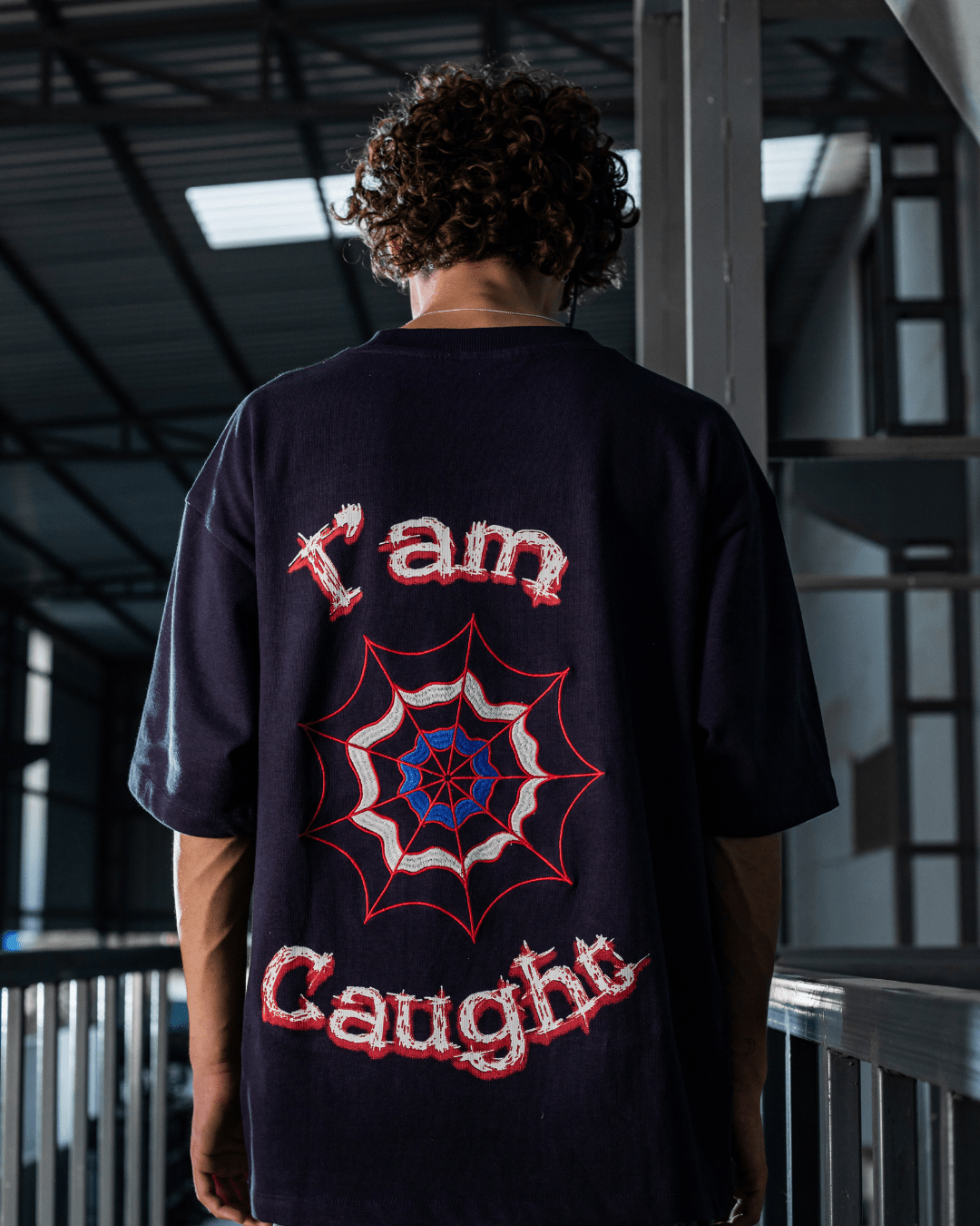 WEBBED UP NAVY BLUE TEE - SULLITT