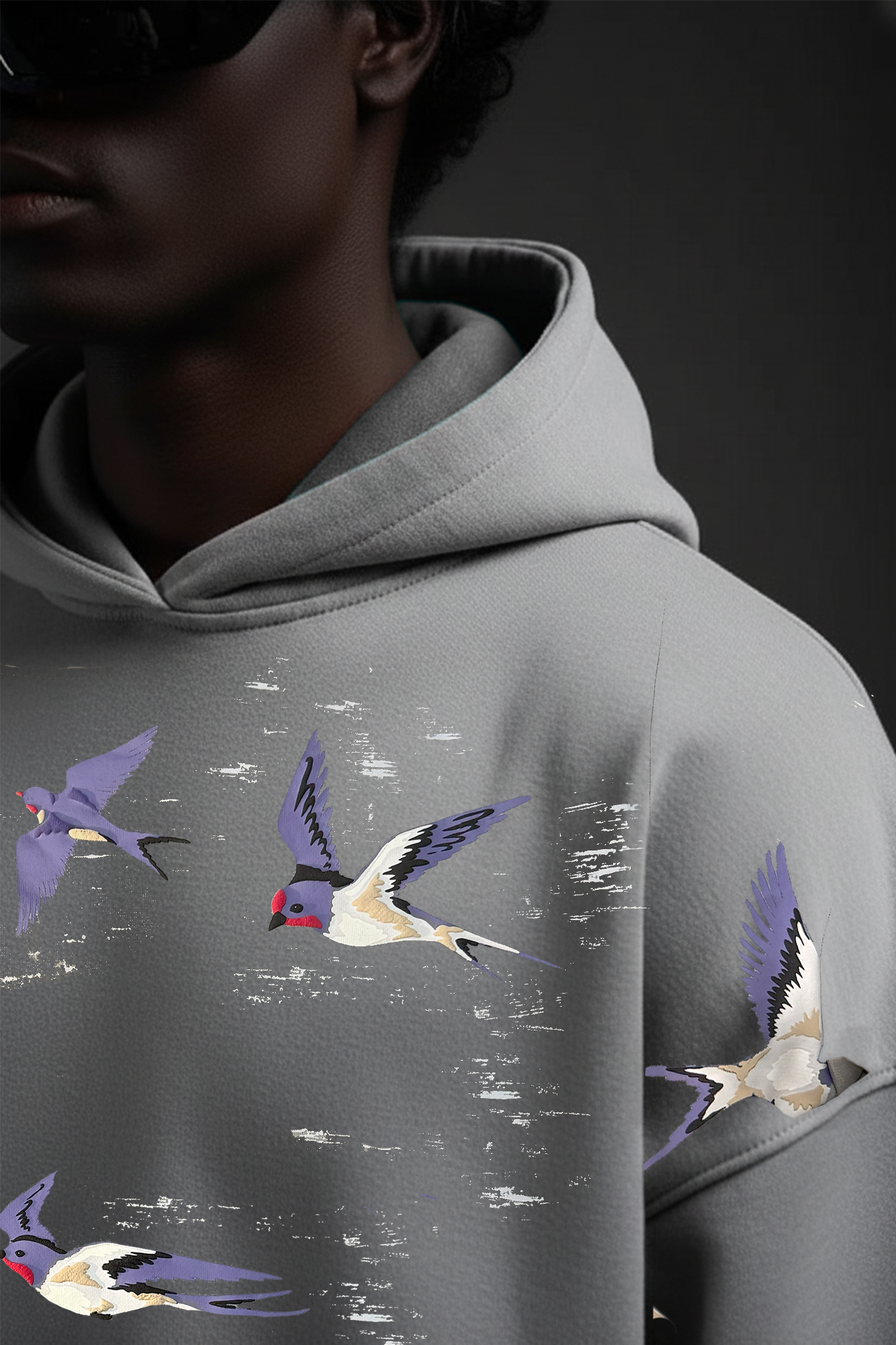 RISE ABOVE GREYWINGS HOODIE