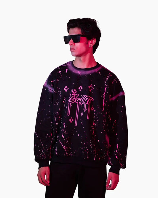 CHAOS PAINT BLACK SWEAT SHIRT - SULLITT
