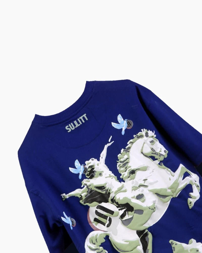 MIGHTY HORSE BLUE OVERSIZED T-SHIRT