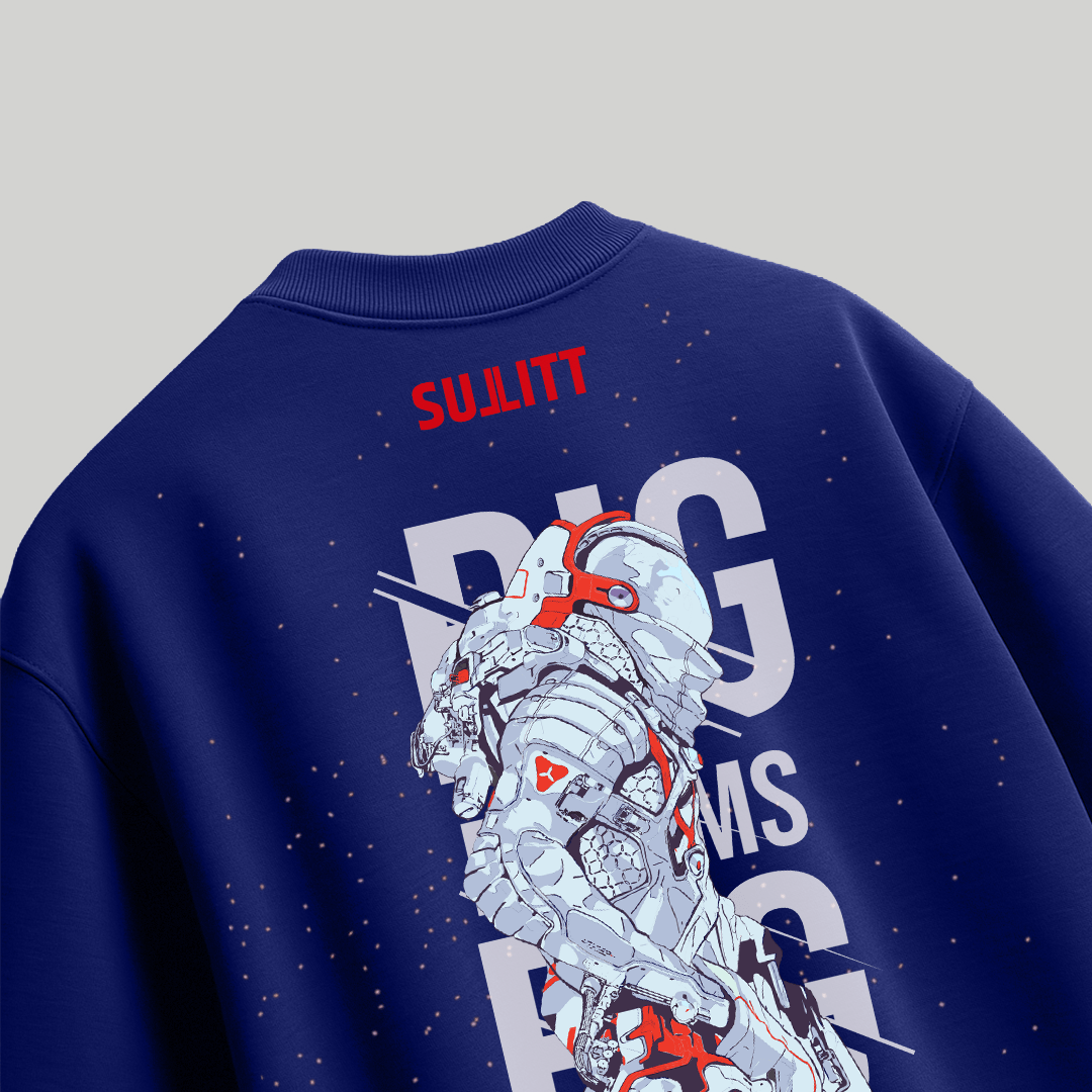 MOON WALKER BLUE OVERSIZED T - SHIRT - SULLITT