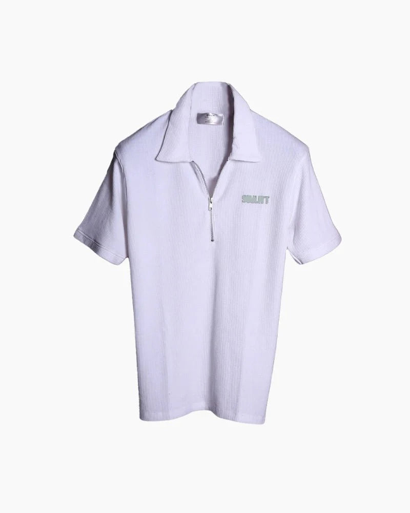 WAFFLE POLO T-SHIRT