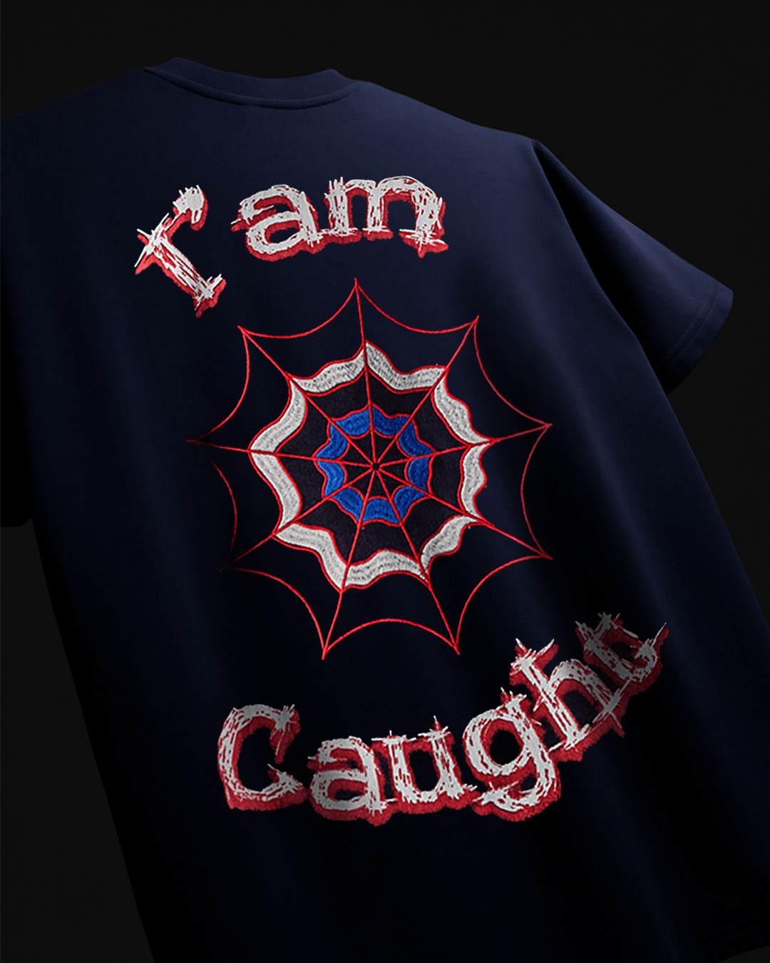 WEBBED UP NAVY BLUE TEE